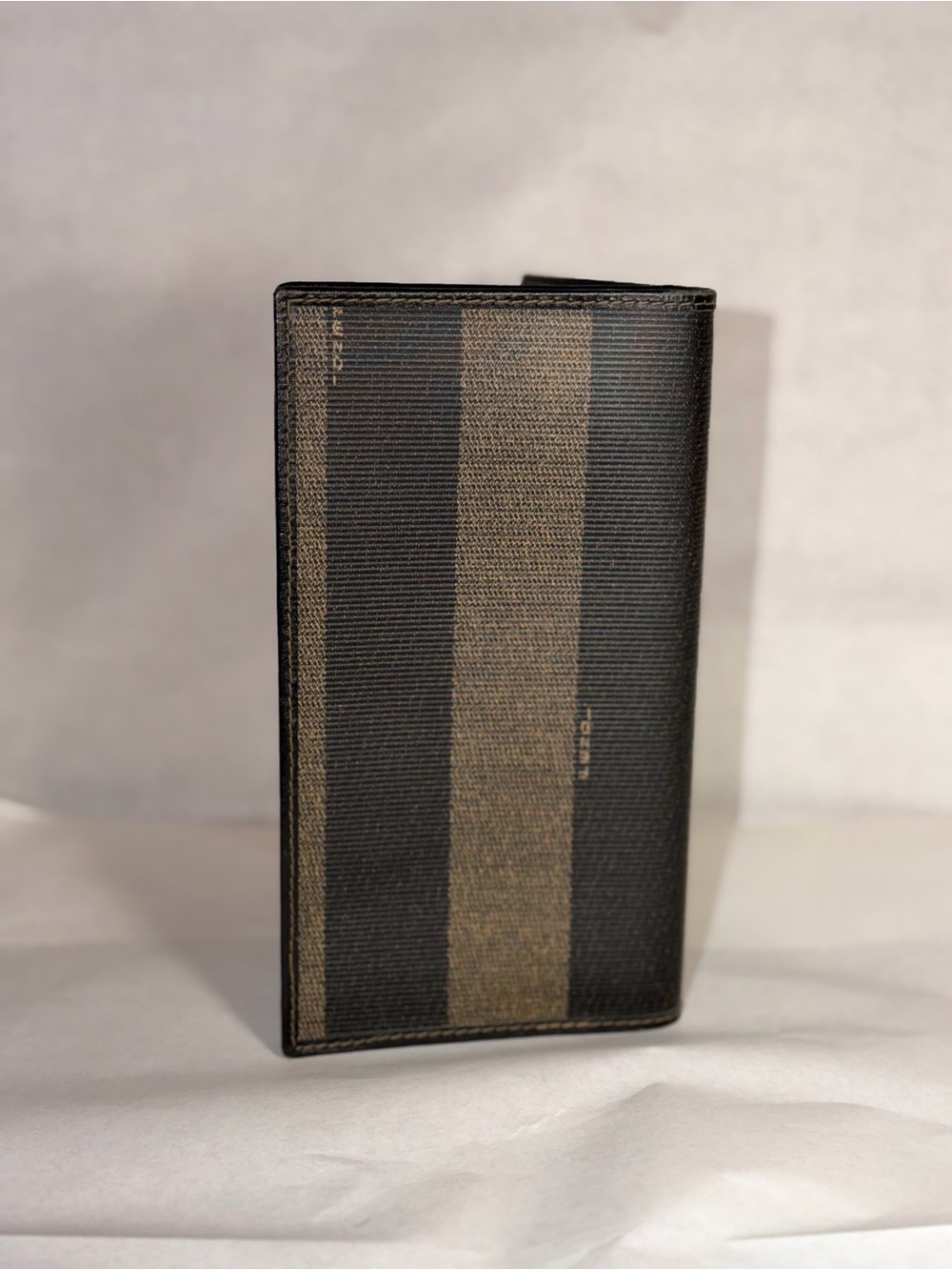 Fendi Brown and Black Vertical Stripe Long Wallet - Picture 16 of 16